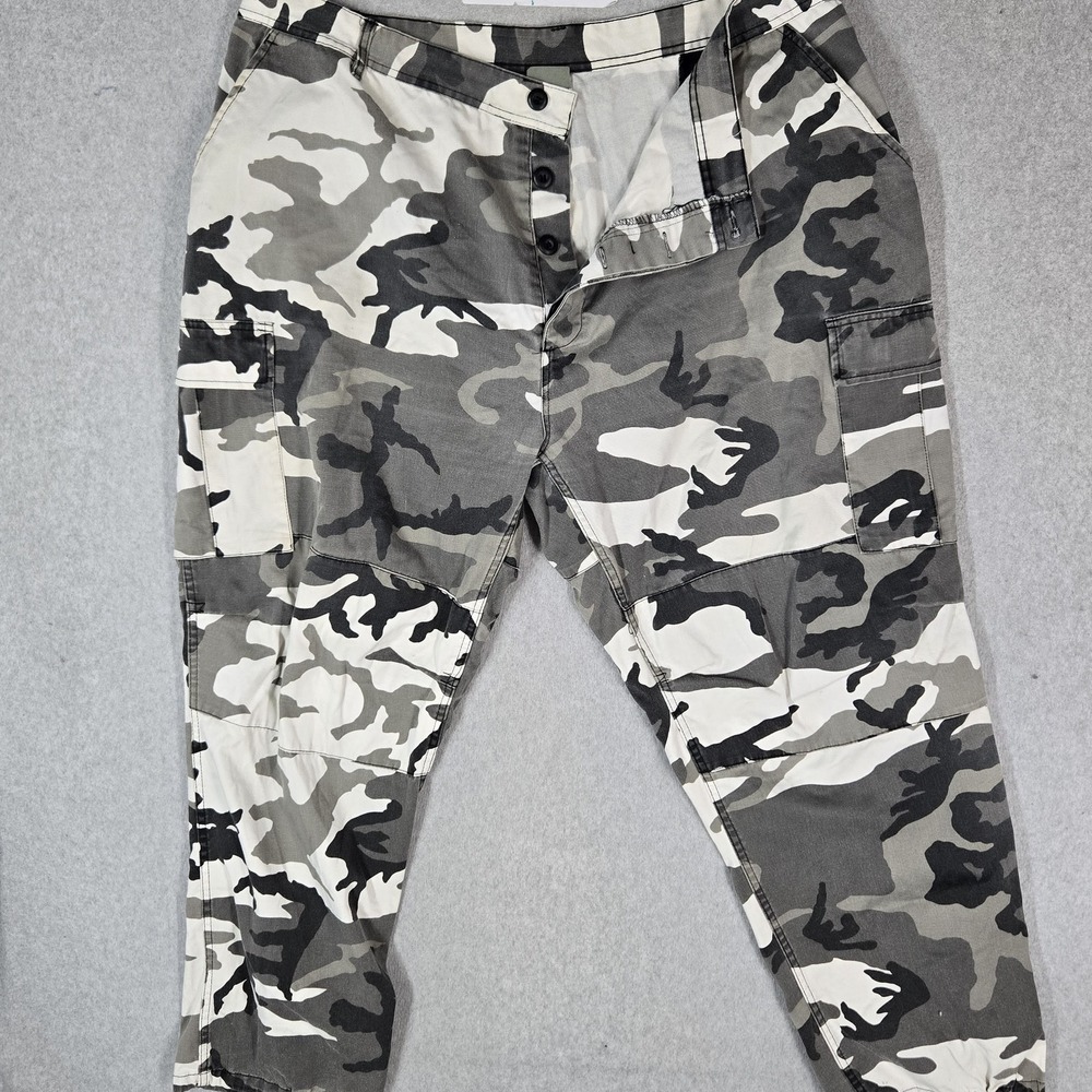 Rothco Men Pants 3XL Green Cargo Camouflage Straight Button Fly 30" Inseam